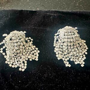 Statement Crystal clip on Earrings